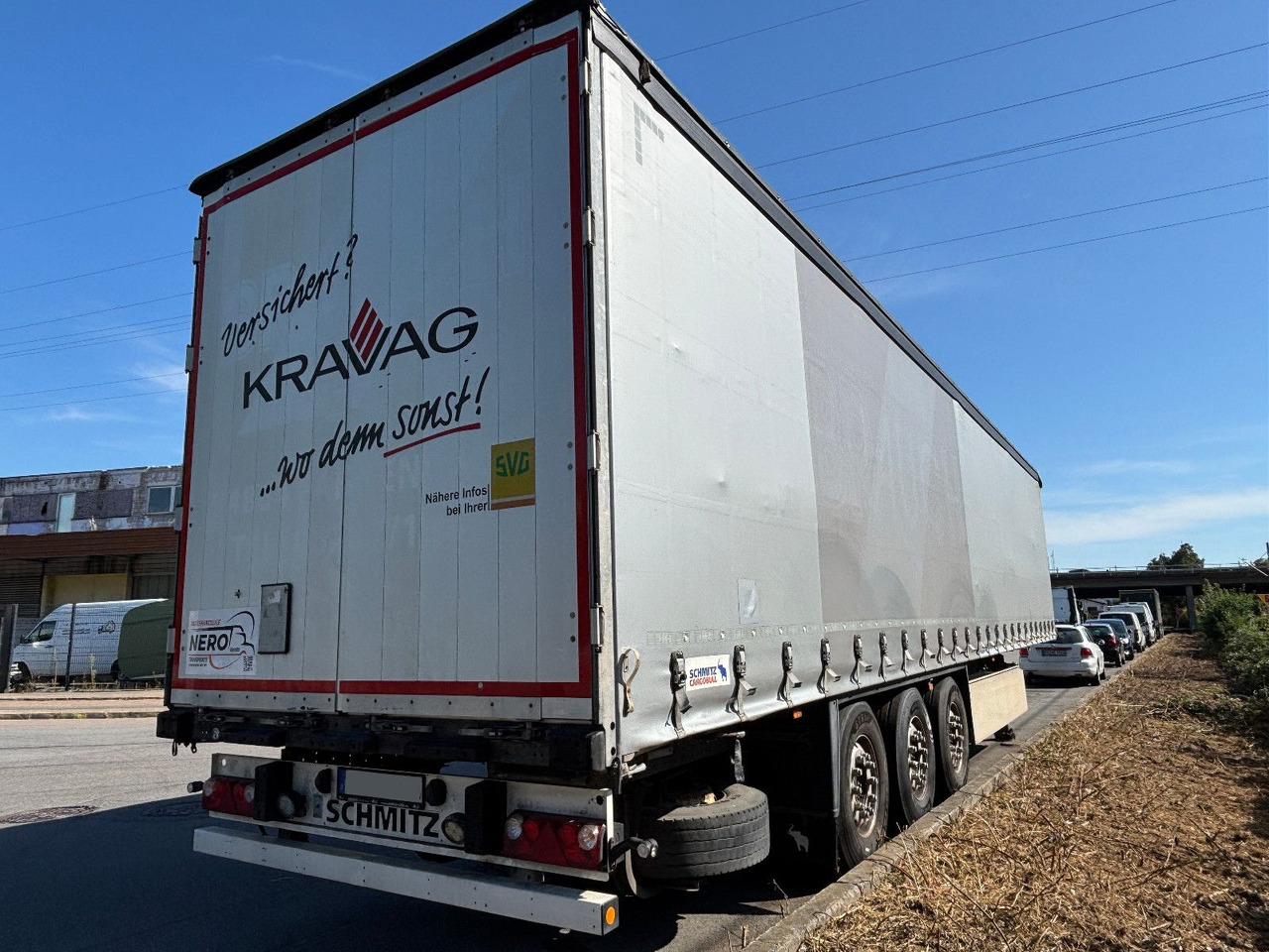 Ponyvás félpótkocsi Schmitz Cargobull SCS 24/ALU/Lift/Scheiben/EDSCHA/Palettenkasten: 6 kép.