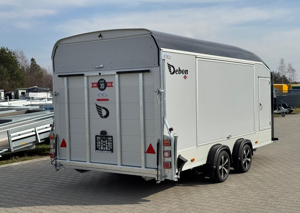 DEBON Debon C1000 - kryta laweta | 490 x 202 cm / 3500kg / felgi ALU / wciągarka elektryczna - Pótkocsi autószállító: 5 kép. DEBON Debon C1000 - kryta laweta | 490 x 202 cm / 3500kg / felgi ALU / wciągarka elektryczna - Pótkocsi autószállító: 5 kép.