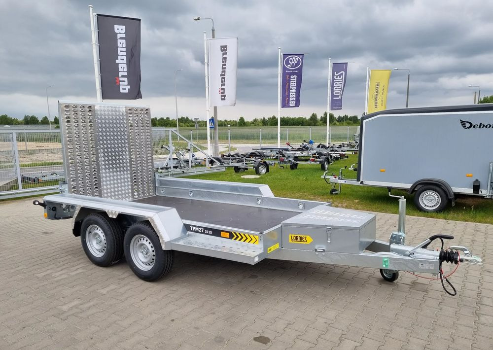 LORRIES TPM27 | 303x160 cm 2,7T koparka, bobcat - Gépszállító utánfutó: 1 kép. LORRIES TPM27 | 303x160 cm 2,7T koparka, bobcat - Gépszállító utánfutó: 1 kép.