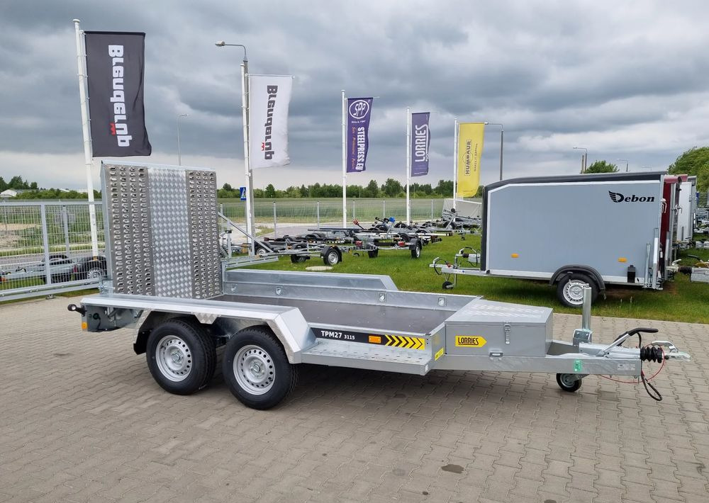 Lorries Przyczepa TPM 27, 303x160 cm 2,7T koparka, bobcat - Gépszállító utánfutó: 3 kép. Lorries Przyczepa TPM 27, 303x160 cm 2,7T koparka, bobcat - Gépszállító utánfutó: 3 kép.