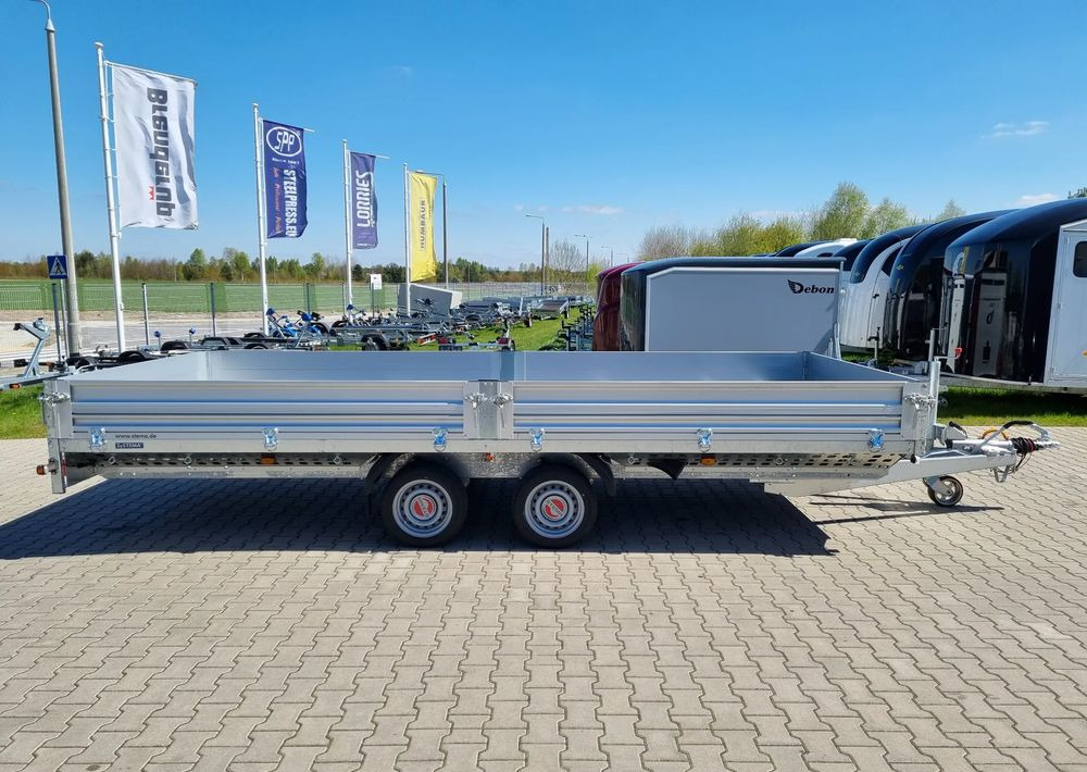 STEMA Stema Przyczepa 510x213 cm ALU 3,5T hamowana - Platós pótkocsi: 2 kép. STEMA Stema Przyczepa 510x213 cm ALU 3,5T hamowana - Platós pótkocsi: 2 kép.