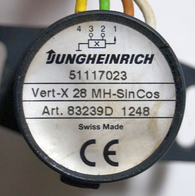 Jungheinrich 51117023 | Sinus Cosinus sensor steering - Érzékelő - Anyagmozgató gép: 4 kép. Jungheinrich 51117023 | Sinus Cosinus sensor steering - Érzékelő - Anyagmozgató gép: 4 kép.