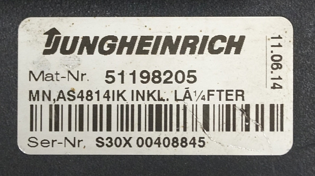 Jungheinrich 51159321 | Rij/hef regeling drive/lifting controller AS4814Ik Index - ECU - Anyagmozgató gép: 4 kép. Jungheinrich 51159321 | Rij/hef regeling drive/lifting controller AS4814Ik Index - ECU - Anyagmozgató gép: 4 kép.