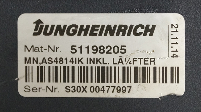 Jungheinrich 51159321 | Rij/hef regeling drive/lifting controller AS4814Ik Index - ECU - Anyagmozgató gép: 4 kép. Jungheinrich 51159321 | Rij/hef regeling drive/lifting controller AS4814Ik Index - ECU - Anyagmozgató gép: 4 kép.
