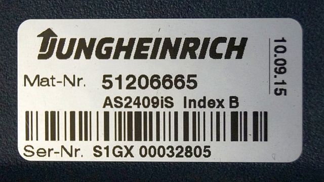 Jungheinrich 51206665 | Rij/hef regeling Drive/lift controller AS2409 i S Index - ECU - Anyagmozgató gép: 2 kép. Jungheinrich 51206665 | Rij/hef regeling Drive/lift controller AS2409 i S Index - ECU - Anyagmozgató gép: 2 kép.