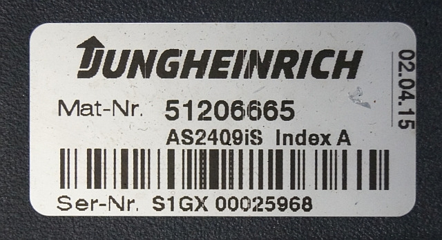 Jungheinrich 51206665 | Rij/hef regeling Drive/lift controller AS2409 i S Index - ECU - Anyagmozgató gép: 2 kép. Jungheinrich 51206665 | Rij/hef regeling Drive/lift controller AS2409 i S Index - ECU - Anyagmozgató gép: 2 kép.