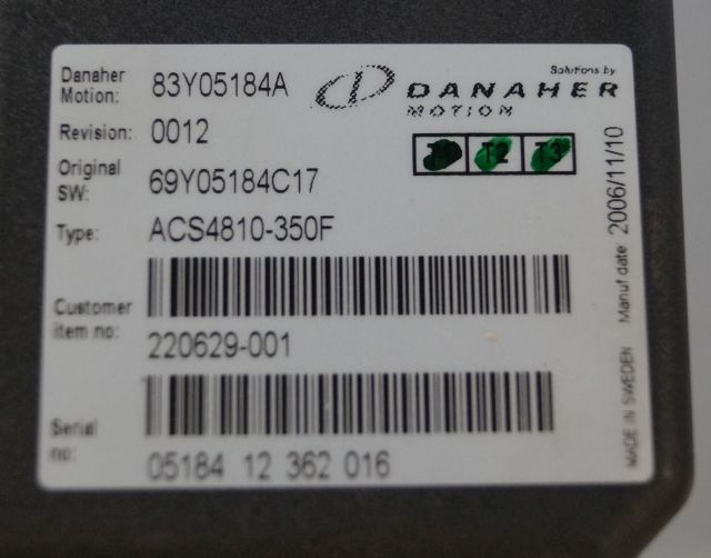Toyota/BT 220629-001 | Danaher motion AC Superdrive motor controller 83Y05184A A - ECU - Anyagmozgató gép: 2 kép. Toyota/BT 220629-001 | Danaher motion AC Superdrive motor controller 83Y05184A A - ECU - Anyagmozgató gép: 2 kép.