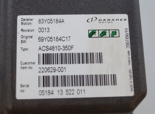 Toyota/BT 220629-001 | Danaher motion AC Superdrive motor controller 83Y05184A A - ECU - Anyagmozgató gép: 2 kép. Toyota/BT 220629-001 | Danaher motion AC Superdrive motor controller 83Y05184A A - ECU - Anyagmozgató gép: 2 kép.