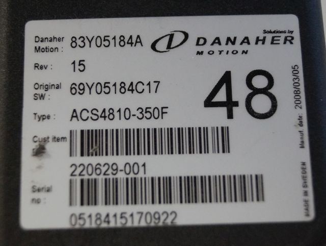 Toyota/BT 220629-001 | Danaher motion AC Superdrive motor controller 83Y05184A A - ECU - Anyagmozgató gép: 2 kép. Toyota/BT 220629-001 | Danaher motion AC Superdrive motor controller 83Y05184A A - ECU - Anyagmozgató gép: 2 kép.