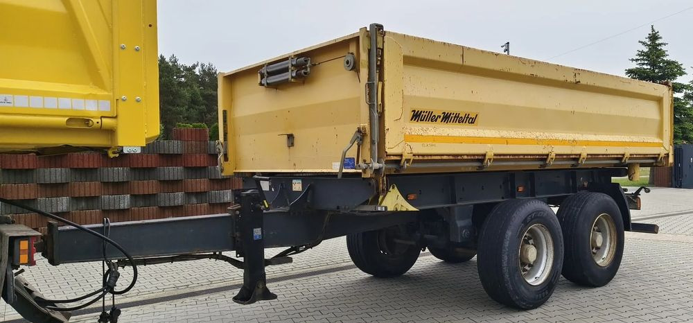 Miller Tandem R180 | Wywrotka 3-stronna | Pneumatyczne zawieszenie | Bordmatik | 2013 | Oś podnoszona - Pótkocsi billenőplatós: 2 kép. Miller Tandem R180 | Wywrotka 3-stronna | Pneumatyczne zawieszenie | Bordmatik | 2013 | Oś podnoszona - Pótkocsi billenőplatós: 2 kép.