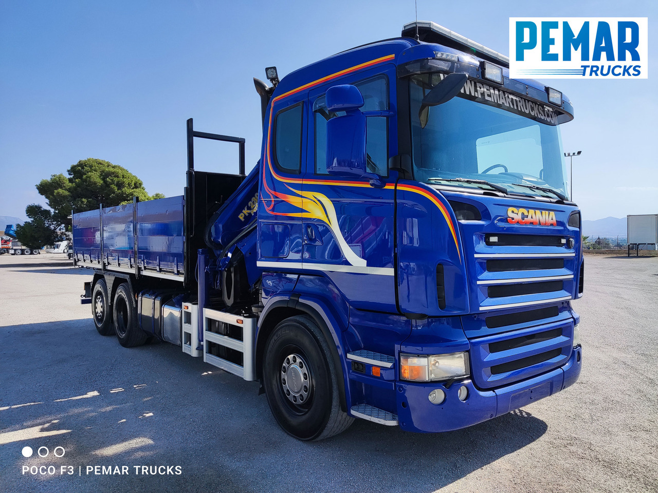 SCANIA R 420 6X2 GRUA PALFINGER PK 23002 BASCULANTE - Billenőplatós teherautó, Darus autó: 4 kép. SCANIA R 420 6X2 GRUA PALFINGER PK 23002 BASCULANTE - Billenőplatós teherautó, Darus autó: 4 kép.