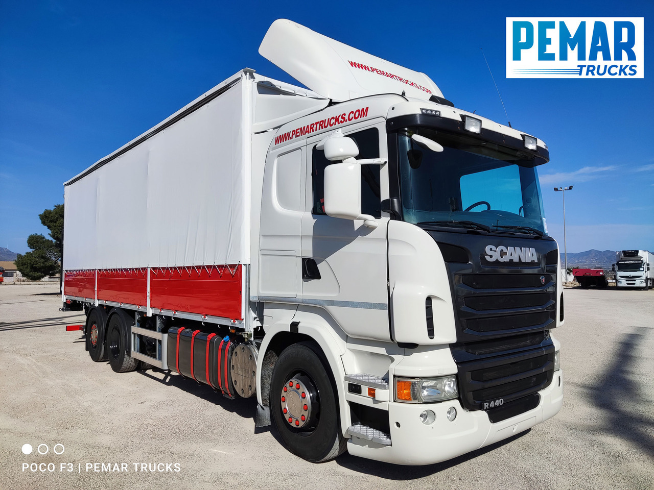 SCANIA R 440 6X2 SEMITAUTLINER - Ponyvás teherautó: 4 kép. SCANIA R 440 6X2 SEMITAUTLINER - Ponyvás teherautó: 4 kép.