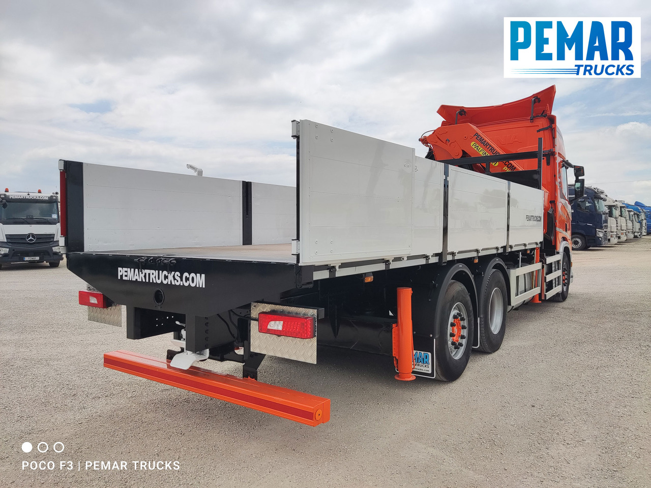 Platós teherautó, Darus autó SCANIA R 540 6X2 GRUA CAJA FIJA: 10 kép.