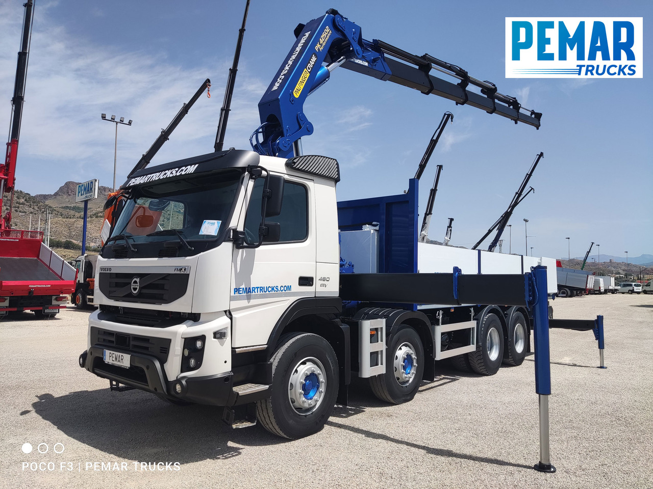 VOLVO FMX 460 8X4 GRUA CAJA FIJA ABIERTA - Platós teherautó: 1 kép. VOLVO FMX 460 8X4 GRUA CAJA FIJA ABIERTA - Platós teherautó: 1 kép.