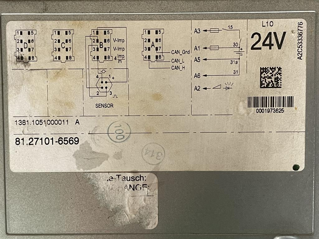 MAN 81.27101-6569 - Tachográf - Teherautó: 3 kép. MAN 81.27101-6569 - Tachográf - Teherautó: 3 kép.