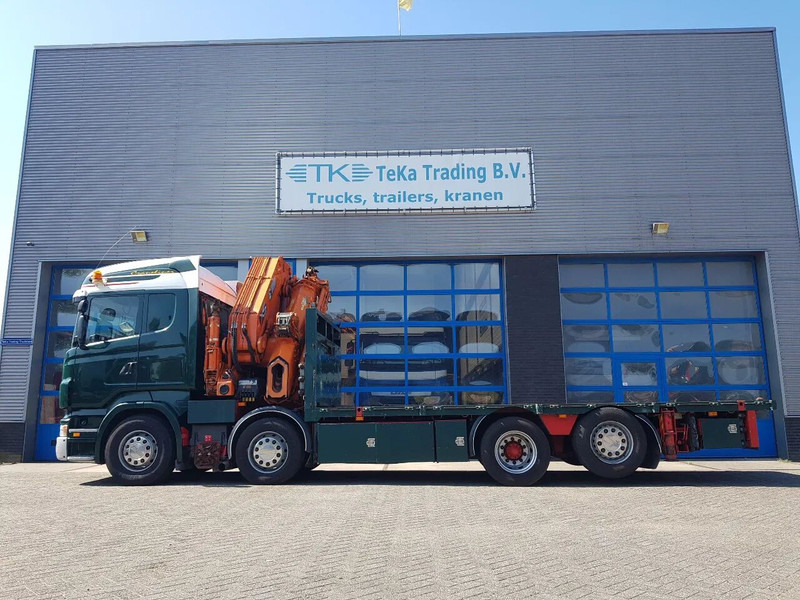 Scania R420 8x2 HIAB 800E-7 Hipro 80 ton/meter Winch Retarder - Platós teherautó: 5 kép. Scania R420 8x2 HIAB 800E-7 Hipro 80 ton/meter Winch Retarder - Platós teherautó: 5 kép.