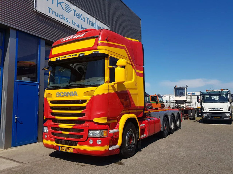 Scania R450 8x2 Topline ADR EX/II, EX/III, FL en AT SCR only - Cserefelépítményes teherautó: 1 kép. Scania R450 8x2 Topline ADR EX/II, EX/III, FL en AT SCR only - Cserefelépítményes teherautó: 1 kép.
