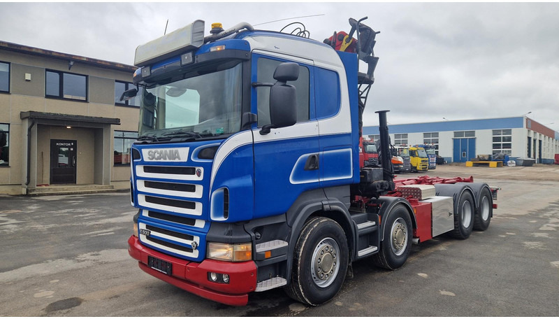 Scania R500 8X4 Epsilon E250Z95 - Horgos rakodó teherautó, Darus autó: 3 kép. Scania R500 8X4 Epsilon E250Z95 - Horgos rakodó teherautó, Darus autó: 3 kép.