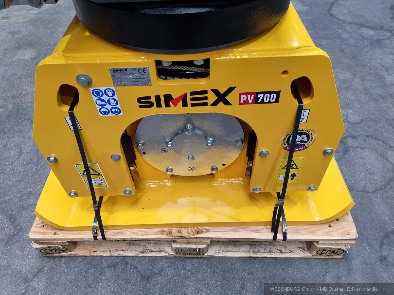 Simex Anbauverdichter PV700 inkl. Drehwerk Anbauklasse 12 - 25 t - Adapterek, Lapvibrátor - Kotrógép: 1 kép. Simex Anbauverdichter PV700 inkl. Drehwerk Anbauklasse 12 - 25 t - Adapterek, Lapvibrátor - Kotrógép: 1 kép.