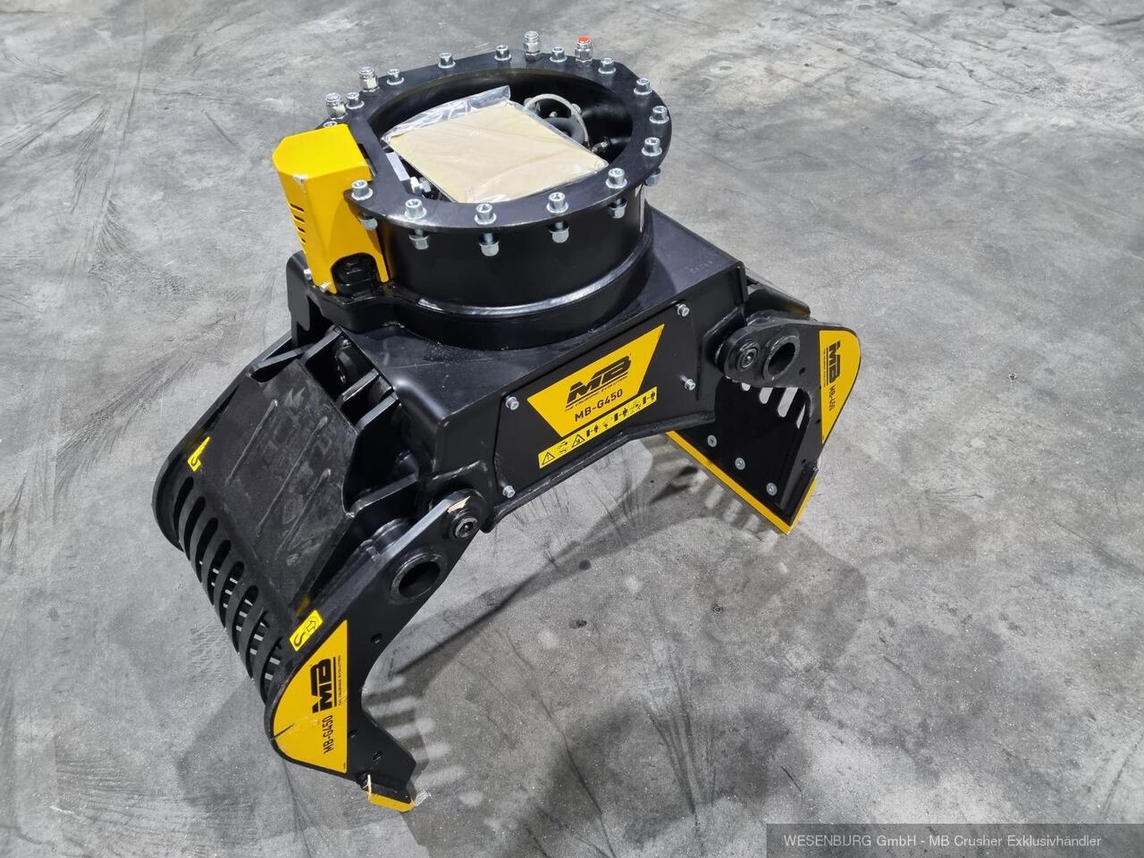 MB Crusher Sortiergreifer MB-G450 Anbauklasse 3,0 - 6,0 t - Polip kanál - Építőipari gépek: 1 kép. MB Crusher Sortiergreifer MB-G450 Anbauklasse 3,0 - 6,0 t - Polip kanál - Építőipari gépek: 1 kép.