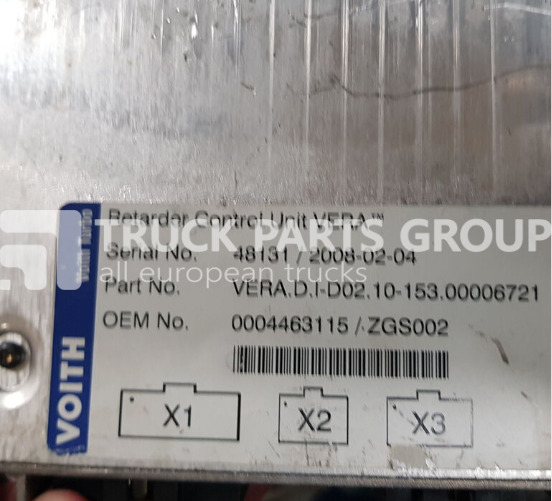 MERCEDES-BENZ EURO3, EURO4, EURO5 RET electronics VOITH retarder contro control unit - ECU - Busz: 1 kép. MERCEDES-BENZ EURO3, EURO4, EURO5 RET electronics VOITH retarder contro control unit - ECU - Busz: 1 kép.