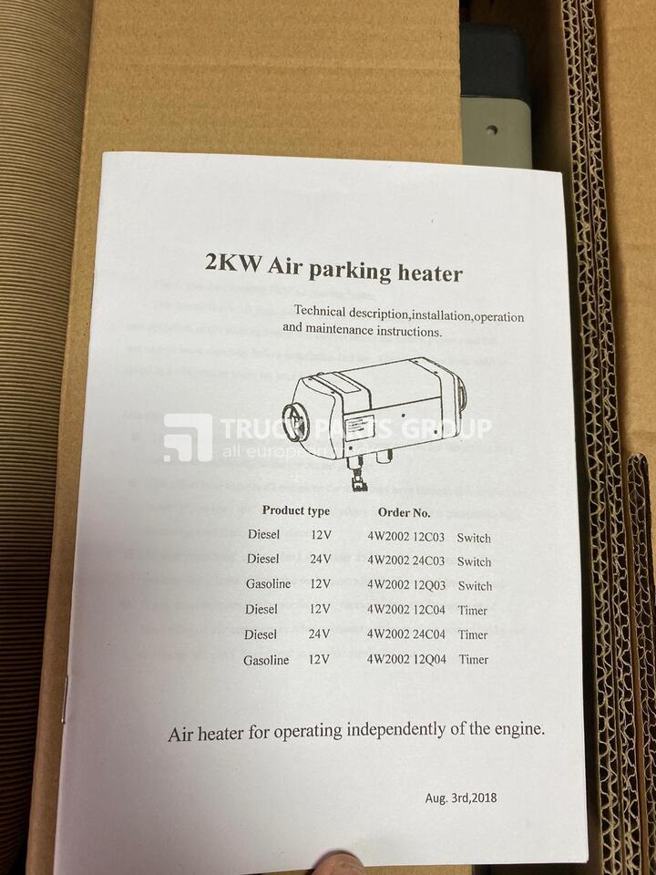 WEBASTO, EBERSPACHER air tonic cab heater, air parking heater, 2 kw, 5 kw air heater - Fűtés/ Szellőzés gep - Teherautó: 5 kép. WEBASTO, EBERSPACHER air tonic cab heater, air parking heater, 2 kw, 5 kw air heater - Fűtés/ Szellőzés gep - Teherautó: 5 kép.