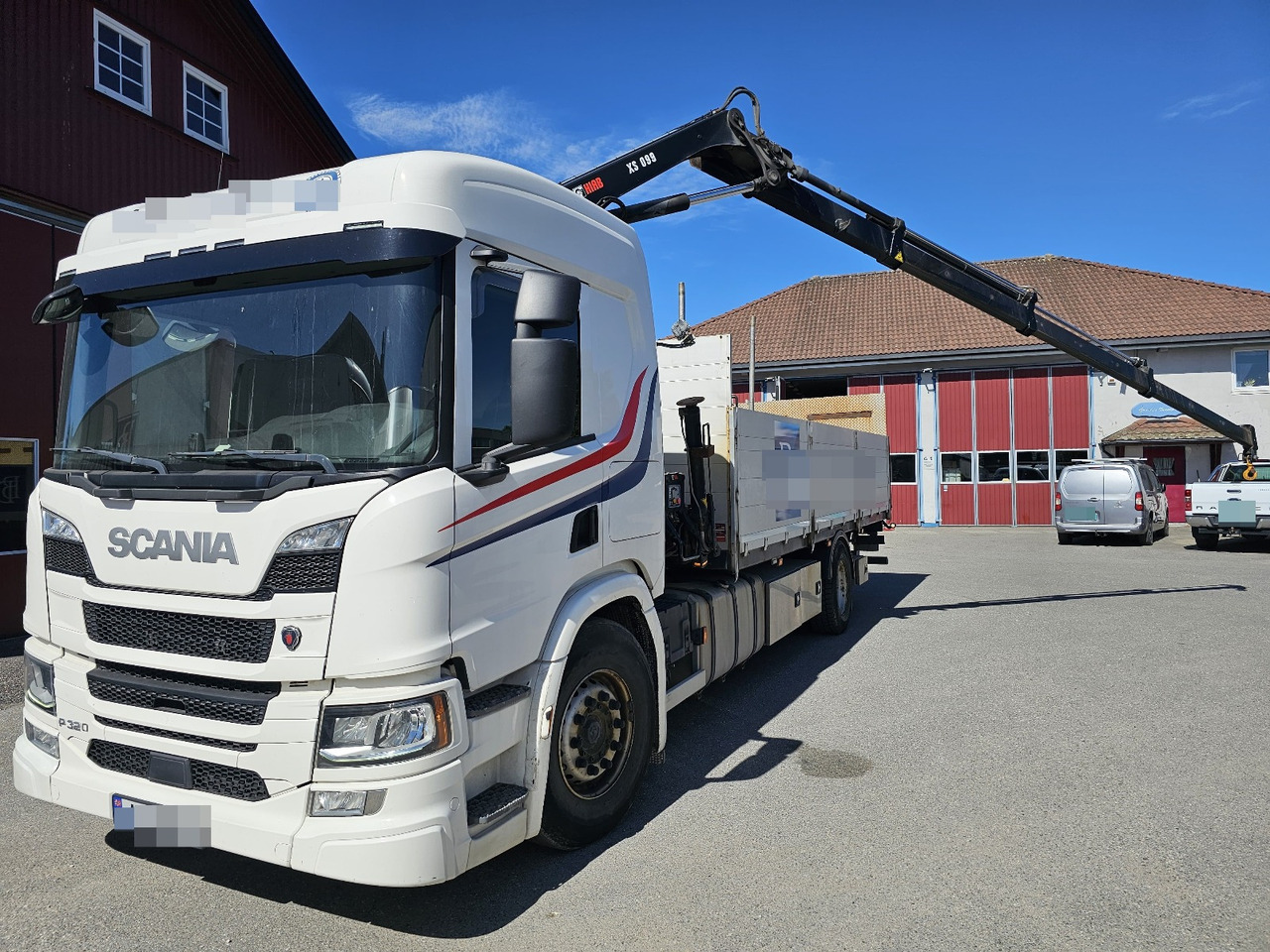Scania P320 - Platós teherautó, Darus autó: 1 kép. Scania P320 - Platós teherautó, Darus autó: 1 kép.