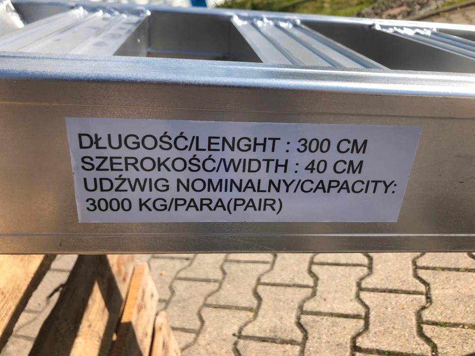 Rakodó rámpa Alurampen Satz 3m 3000KG Minibagger Minilader Quad Auffahrrampe *INKL.19% MWST*: 8 kép.