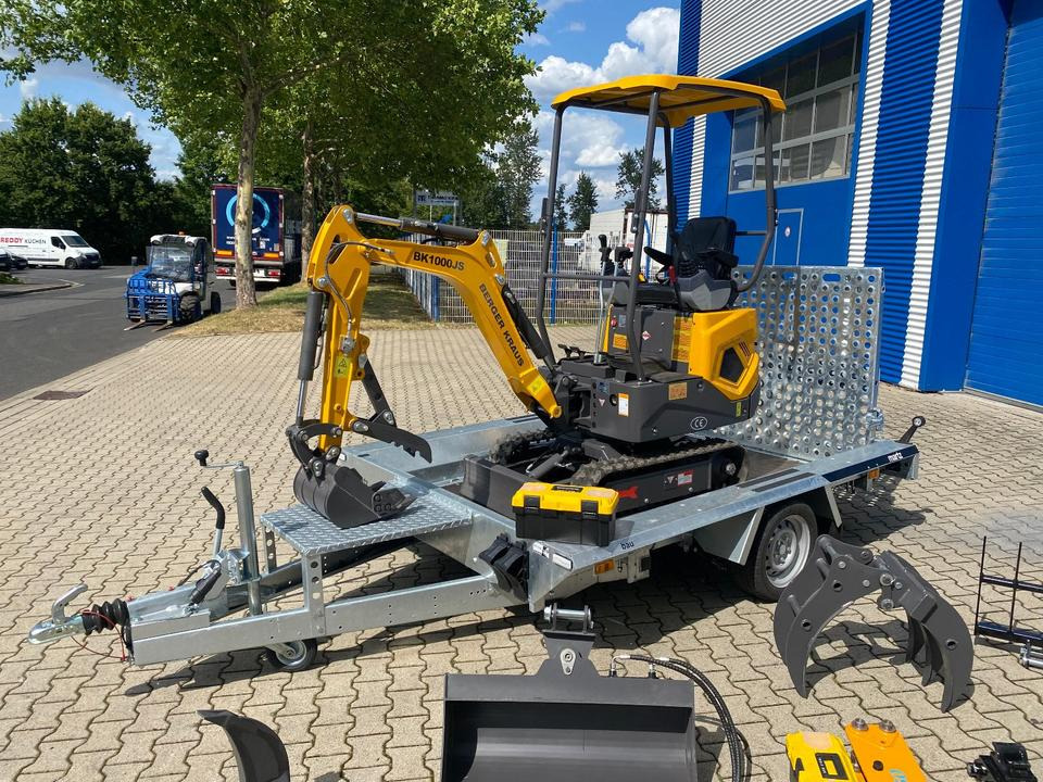 Minibagger BK1000JS + Tieflader + Zubehör *HERBSTAKTION*INKL.19% MWST*BERGER KRAUS*SOFORT!* - Minikotró: 3 kép. Minibagger BK1000JS + Tieflader + Zubehör *HERBSTAKTION*INKL.19% MWST*BERGER KRAUS*SOFORT!* - Minikotró: 3 kép.