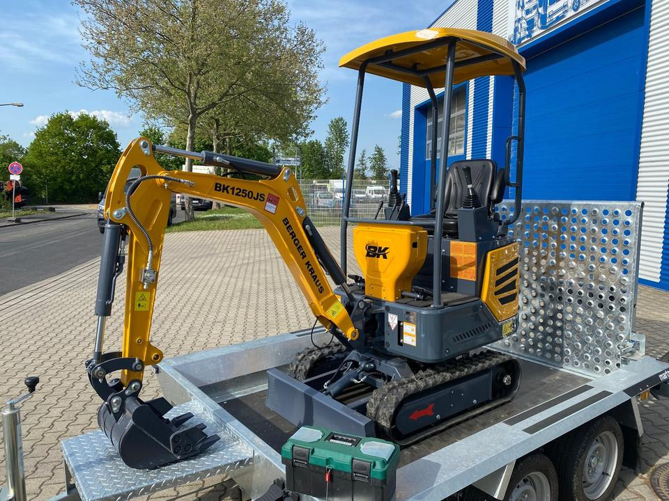 Minibagger BK1250JS + Tieflader + Zubehör *INKL.19% MWST*KUBOTA*BERGER KRAUS*JOYSTICK*SOFORT!* - Minikotró: 4 kép. Minibagger BK1250JS + Tieflader + Zubehör *INKL.19% MWST*KUBOTA*BERGER KRAUS*JOYSTICK*SOFORT!* - Minikotró: 4 kép.
