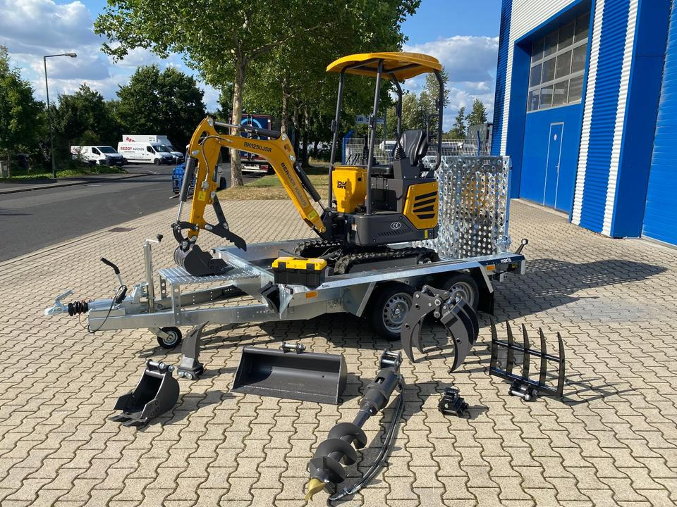 Minibagger BK1250JSR + Tieflader + Zubehör *INKL.19% MWST*BERGER KRAUS*VERSTELLFAHRWERK* KUBOTA*SOFORT!* - Minikotró: 1 kép. Minibagger BK1250JSR + Tieflader + Zubehör *INKL.19% MWST*BERGER KRAUS*VERSTELLFAHRWERK* KUBOTA*SOFORT!* - Minikotró: 1 kép.