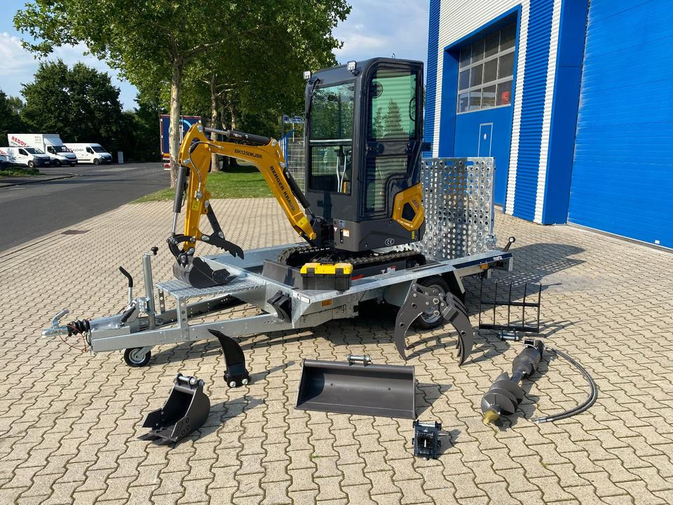 Minibagger BK1250KJSR + Tieflader + Zubehör *INKL.19% MWST*BERGER KRAUS*VERSTELLFAHRWERK* KUBOTA*SOFORT!* - Minikotró: 1 kép. Minibagger BK1250KJSR + Tieflader + Zubehör *INKL.19% MWST*BERGER KRAUS*VERSTELLFAHRWERK* KUBOTA*SOFORT!* - Minikotró: 1 kép.