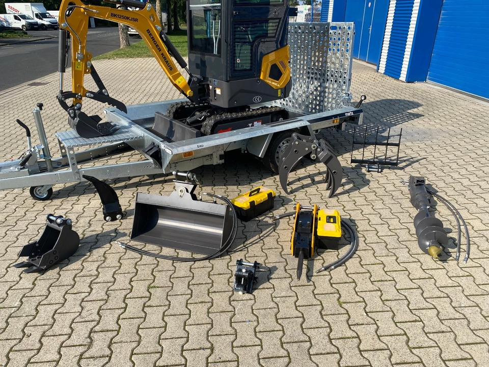 Minibagger BK1250KJSR + Tieflader + Zubehör *INKL.19% MWST*BERGER KRAUS*VERSTELLFAHRWERK* KUBOTA*SOFORT!* - Minikotró: 3 kép. Minibagger BK1250KJSR + Tieflader + Zubehör *INKL.19% MWST*BERGER KRAUS*VERSTELLFAHRWERK* KUBOTA*SOFORT!* - Minikotró: 3 kép.