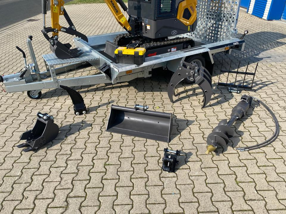 Minibagger BK1250KJSR + Tieflader + Zubehör *INKL.19% MWST*BERGER KRAUS*VERSTELLFAHRWERK* KUBOTA*SOFORT!* - Minikotró: 3 kép. Minibagger BK1250KJSR + Tieflader + Zubehör *INKL.19% MWST*BERGER KRAUS*VERSTELLFAHRWERK* KUBOTA*SOFORT!* - Minikotró: 3 kép.