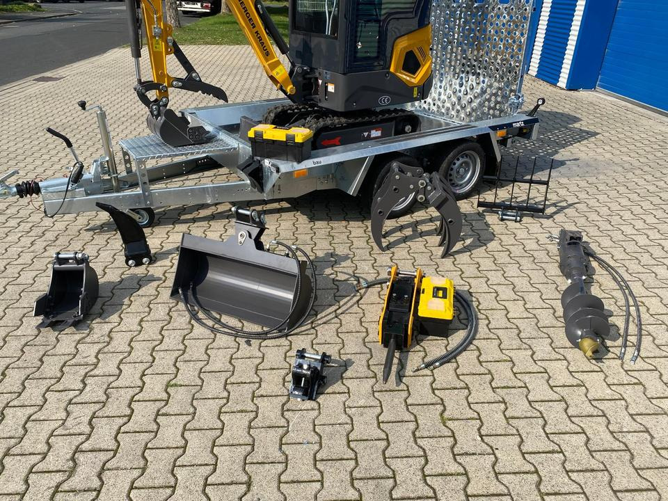 Minibagger BK1250KJSR + Tieflader + Zubehör *INKL.19% MWST*BERGER KRAUS*VERSTELLFAHRWERK* KUBOTA*SOFORT!* - Minikotró: 3 kép. Minibagger BK1250KJSR + Tieflader + Zubehör *INKL.19% MWST*BERGER KRAUS*VERSTELLFAHRWERK* KUBOTA*SOFORT!* - Minikotró: 3 kép.