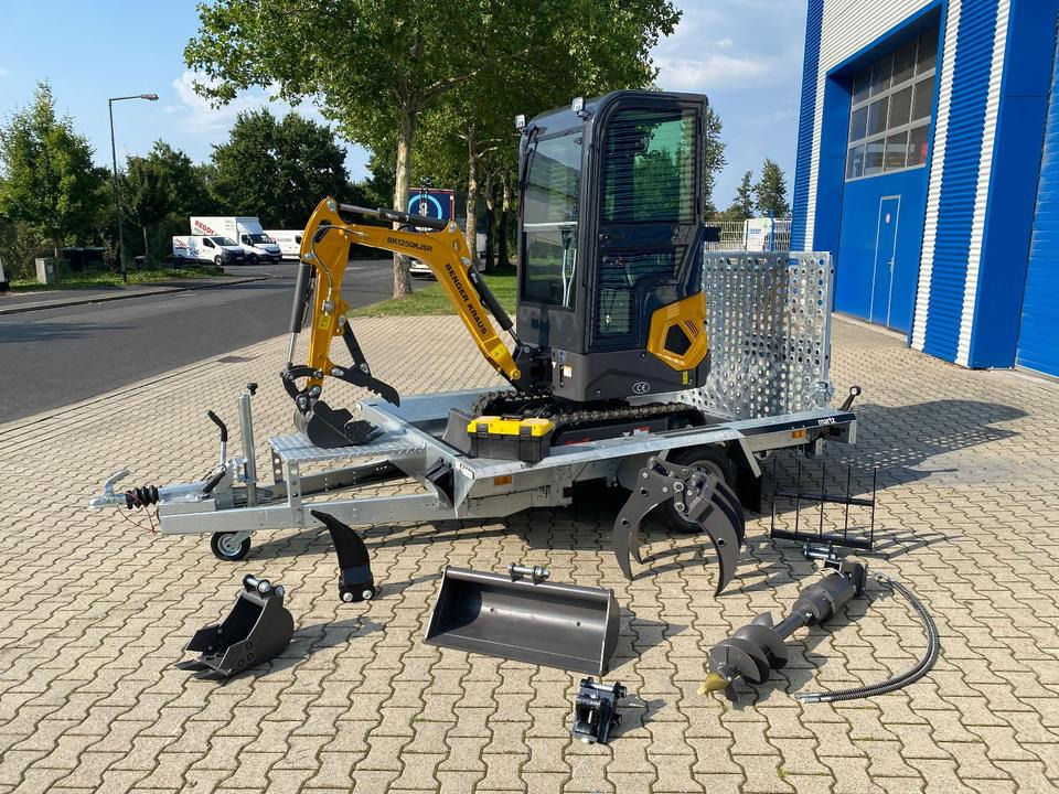 Minibagger BK1250KJSR + Tieflader + Zubehör *INKL.19% MWST*BERGER KRAUS*VERSTELLFAHRWERK* KUBOTA*SOFORT!* - Minikotró: 2 kép. Minibagger BK1250KJSR + Tieflader + Zubehör *INKL.19% MWST*BERGER KRAUS*VERSTELLFAHRWERK* KUBOTA*SOFORT!* - Minikotró: 2 kép.