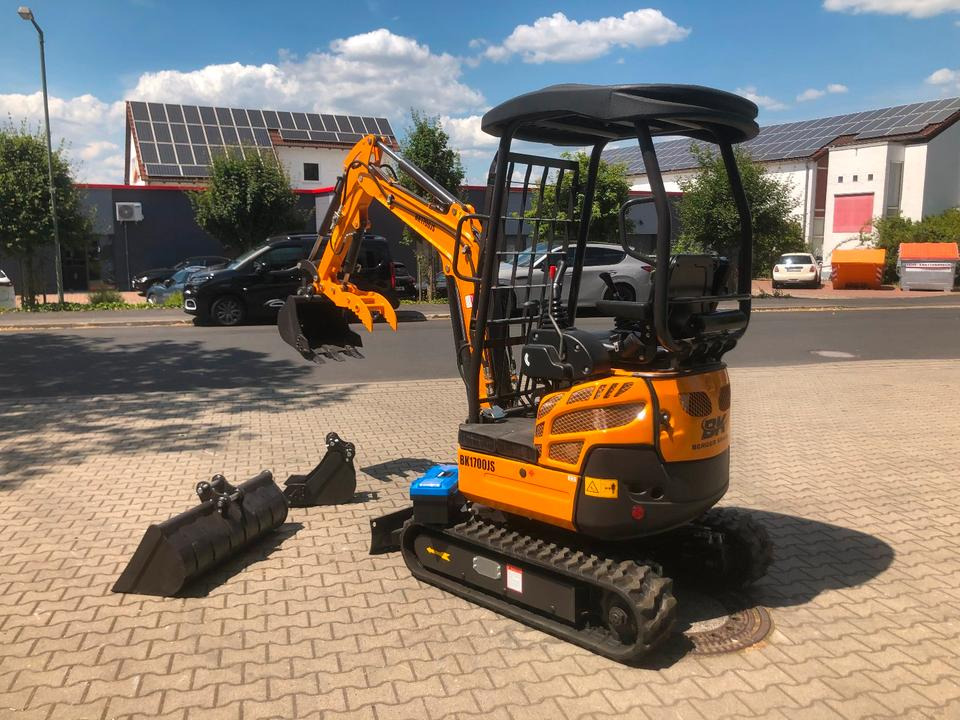 Minibagger BK1700JS + Schaufelpaket *INKL.19% MWST*BERGER KRAUS*KUBOTA*JOYST*SOFORT! - Minikotró: 5 kép. Minibagger BK1700JS + Schaufelpaket *INKL.19% MWST*BERGER KRAUS*KUBOTA*JOYST*SOFORT! - Minikotró: 5 kép.