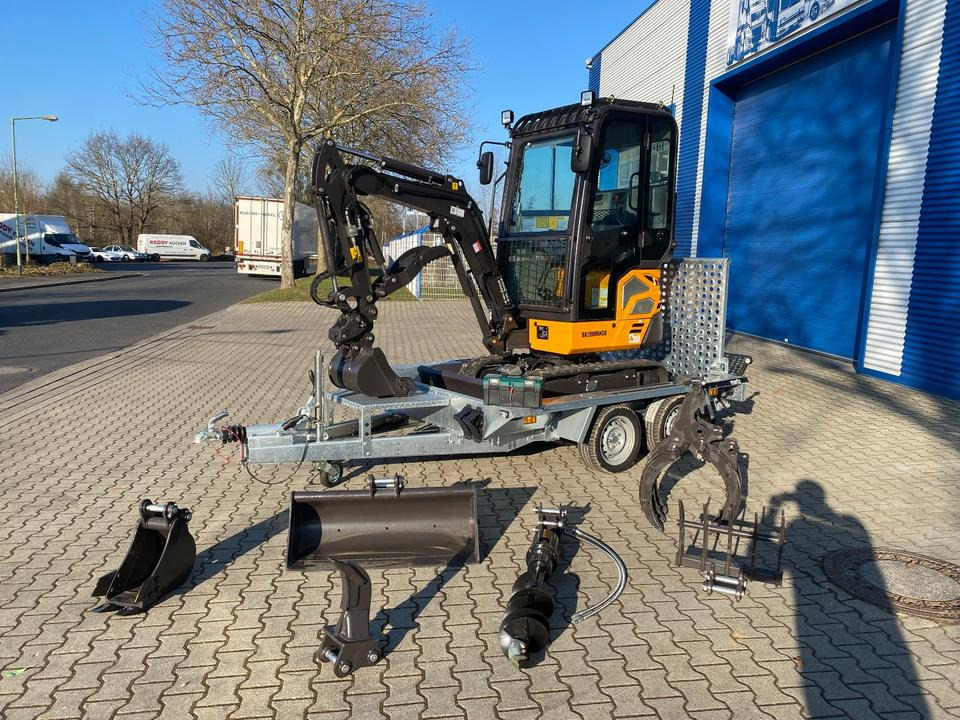 Minibagger BK2000NKSR + Tieflader + Zubehör *INKL.19% MWST*BERGER KRAUS*KUBOTA* KLIMA*SCHWENKARM*VERSTELLFAHRWERK* - Minikotró: 2 kép. Minibagger BK2000NKSR + Tieflader + Zubehör *INKL.19% MWST*BERGER KRAUS*KUBOTA* KLIMA*SCHWENKARM*VERSTELLFAHRWERK* - Minikotró: 2 kép.