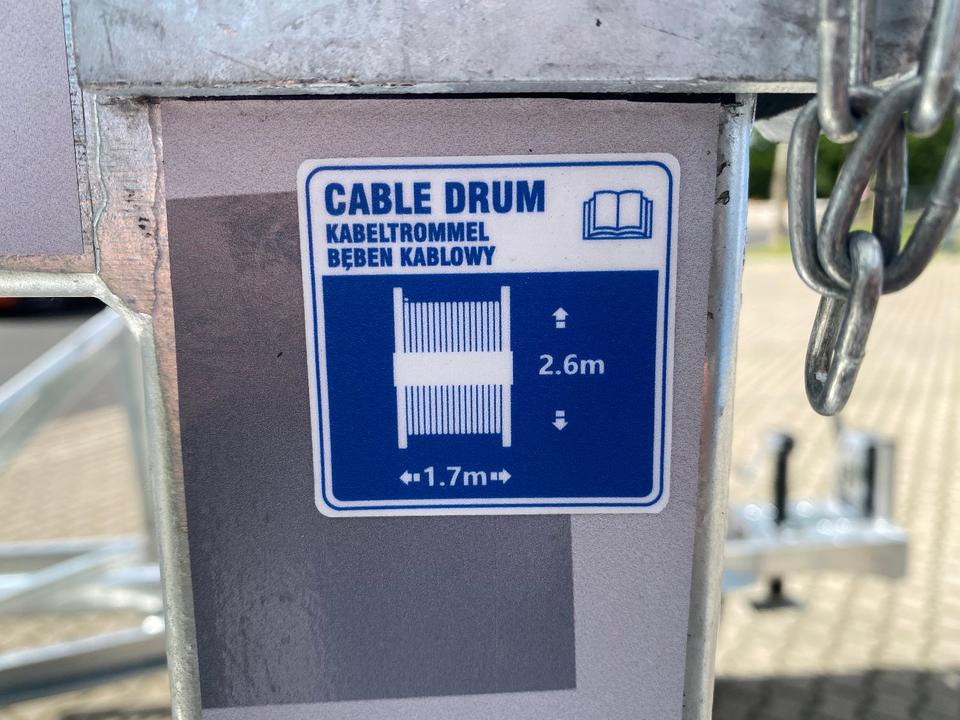 Kábeldob szállító utánfutó TA-NO Kabeltrommel-Anhänger 3500KG E-Winde * INKL.19% MWST* Kabelanhänger Sofort Verfügbar!: 8 kép.