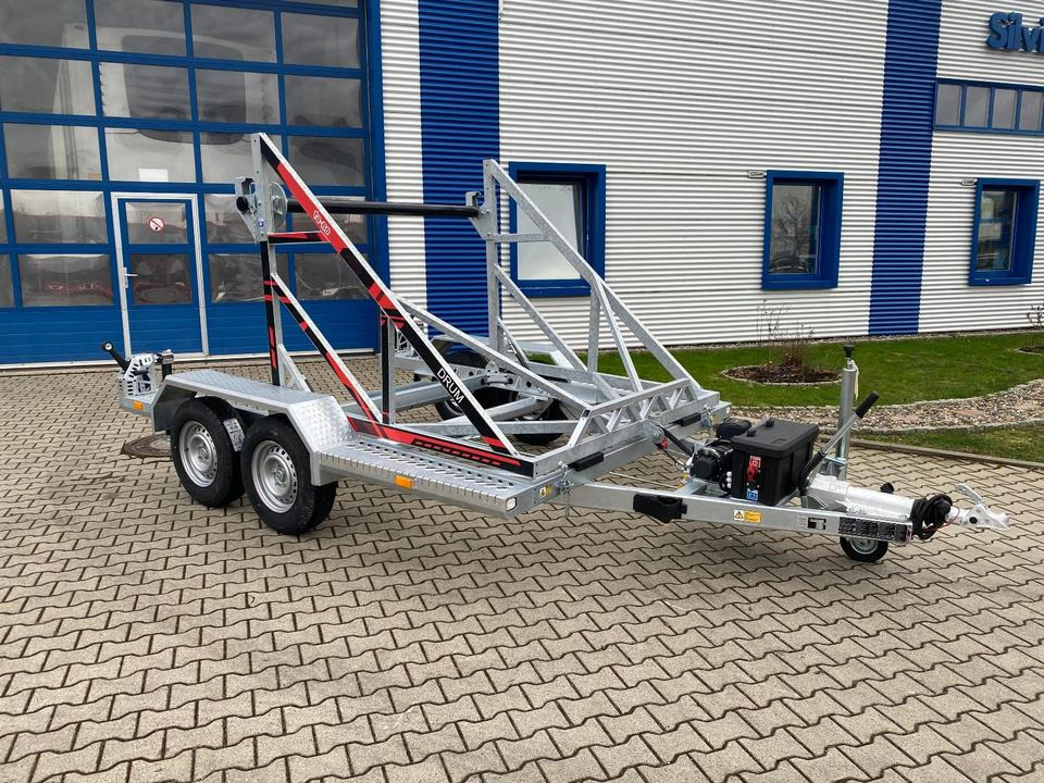 Vermietung / Kabelanhänger 3500KG E-Winde / Nutzlast 2749KG / Kabeltrommel-Anhänger / Glasfaser / 1 Woche - Kábeldob szállító utánfutó: 3 kép. Vermietung / Kabelanhänger 3500KG E-Winde / Nutzlast 2749KG / Kabeltrommel-Anhänger / Glasfaser / 1 Woche - Kábeldob szállító utánfutó: 3 kép.