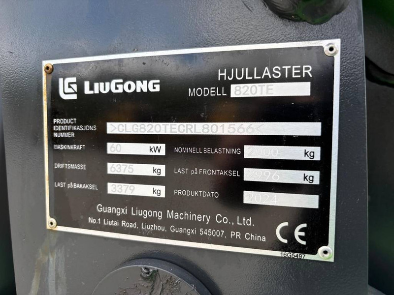 LIUGONG 820 TE Electric - Gumikerekes homlokrakodó: 5 kép. LIUGONG 820 TE Electric - Gumikerekes homlokrakodó: 5 kép.