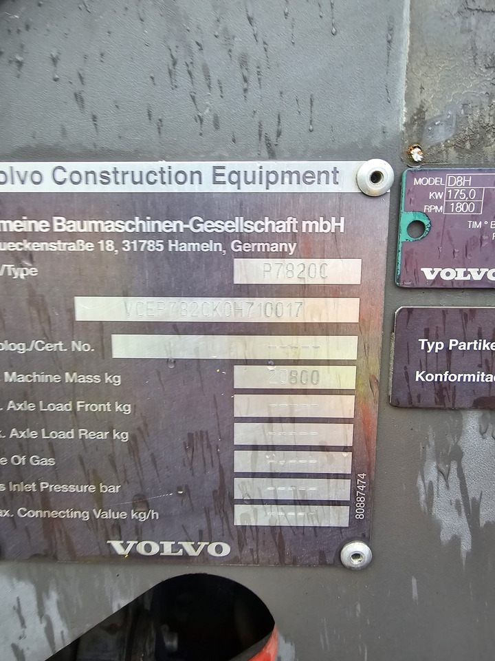 VOLVO ABG 7820C lízing VOLVO ABG 7820C: 18 kép.