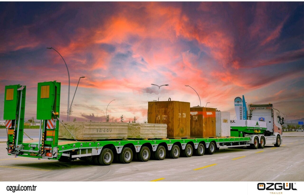 Új Pótkocsi mélybölcsős a következők szállításához nehézgépek Özgül 8 AXLE LOWBED SEMI TRAILER: 15 kép.