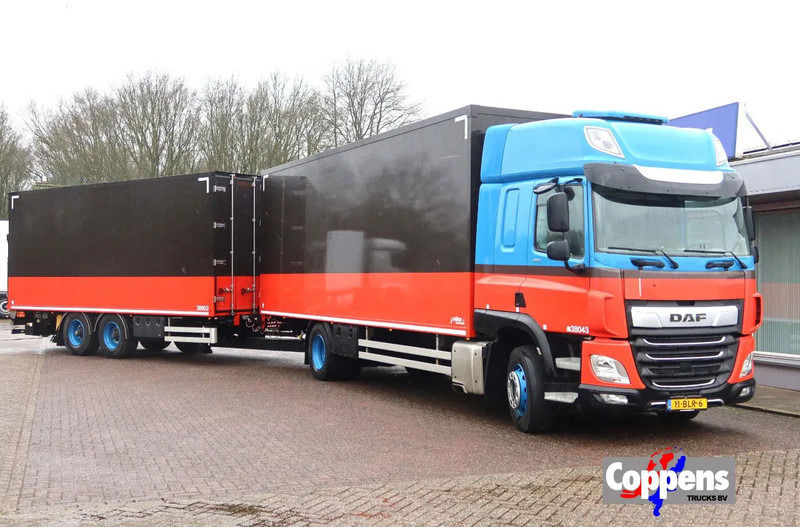 DAF CF 410 Bakwagen + Trailer 2x DHollandia 2000kg 5 stuks in voorraad!! - Dobozos felépítményű teherautó: 1 kép. DAF CF 410 Bakwagen + Trailer 2x DHollandia 2000kg 5 stuks in voorraad!! - Dobozos felépítményű teherautó: 1 kép.