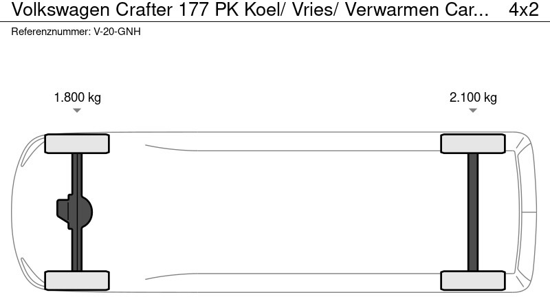 Hűtős kisteherautó Volkswagen Crafter 177 PK Koel/ Vries/ Verwarmen Carrier xarios 350 met nachtaansluiting BPM vrij.: 20 kép.