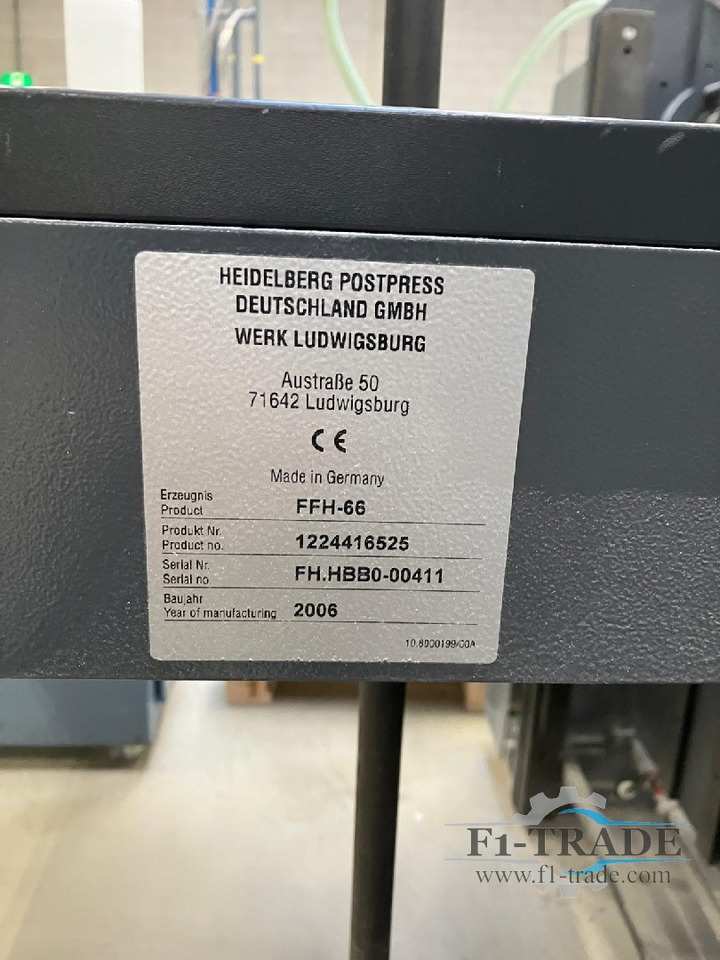 Heidelberg Stahlfolder KH 66/4-KL - Hajtógatógép: 5 kép. Heidelberg Stahlfolder KH 66/4-KL - Hajtógatógép: 5 kép.