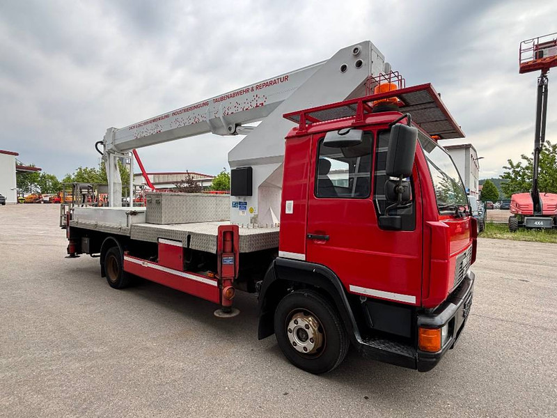 Ruthmann T265 LKW Arbeitsbühne 26,4m auf MAN Fahrgestell Ar - Emelőkosaras teherautó: 3 kép. Ruthmann T265 LKW Arbeitsbühne 26,4m auf MAN Fahrgestell Ar - Emelőkosaras teherautó: 3 kép.
