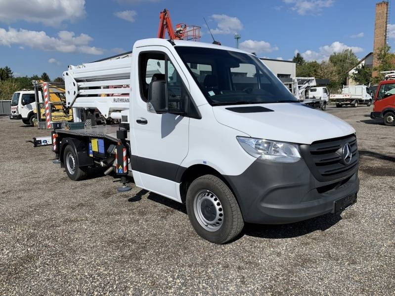 Mercedes-Benz Sprinter Ruthmann-Ecoline RS200 - 20m - 250 kg - Emelőkosaras teherautó: 1 kép. Mercedes-Benz Sprinter Ruthmann-Ecoline RS200 - 20m - 250 kg - Emelőkosaras teherautó: 1 kép.