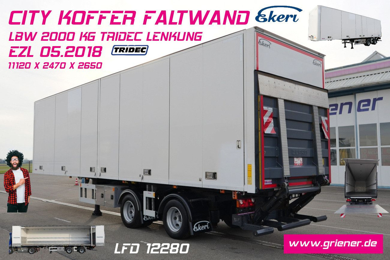 EKERI FALTWANDKOFFER CITY 11m TRIDEC LBW 2000 kg - Félpótkocsi dobozos: 1 kép. EKERI FALTWANDKOFFER CITY 11m TRIDEC LBW 2000 kg - Félpótkocsi dobozos: 1 kép.
