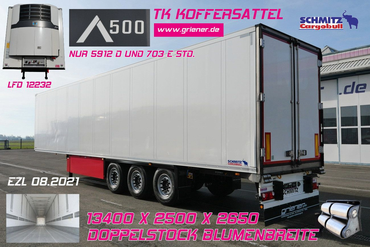 Schmitz Cargobull SKO 24/DOPPELSTOCK BLUMEN TK A500 DRP FP 45 - Félpótkocsi hűtős: 1 kép. Schmitz Cargobull SKO 24/DOPPELSTOCK BLUMEN TK A500 DRP FP 45 - Félpótkocsi hűtős: 1 kép.